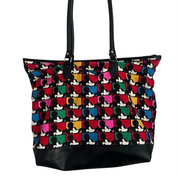 Mickey & Co. Handbags - Vintage Mickey & Co Larg Tote Bag Mickey Mouse Heads Disney Honey Fashions
